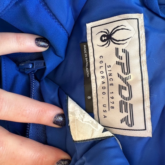 Girls Spyder Blue Ski Pants - Picture 3 of 3